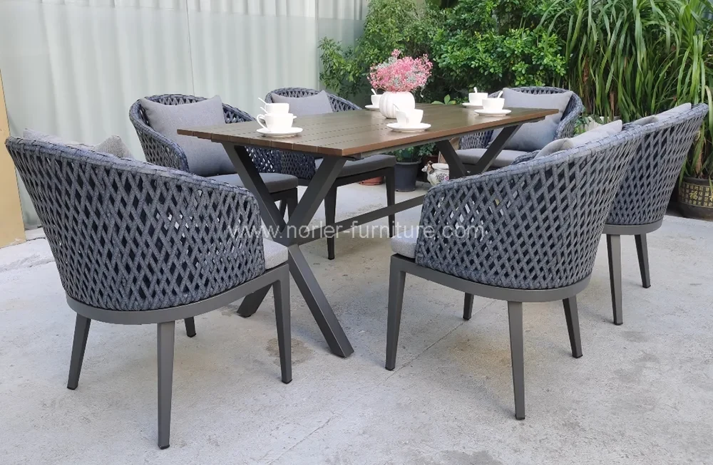 Aluminum Outdoor Furniture Sets Restaurant Tables and Chairs