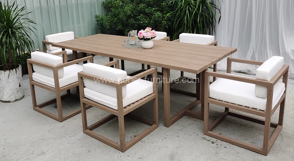 Outdoor Teak Wood Sets Restaurant Dining Set