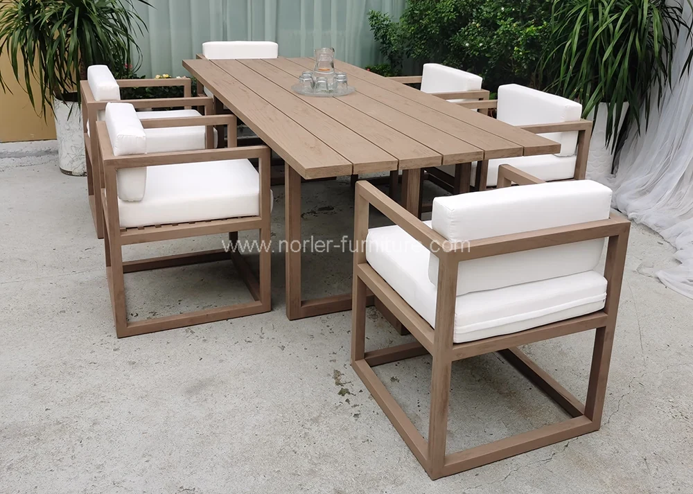 Outdoor Teak Wood Sets Restaurant Dining Set