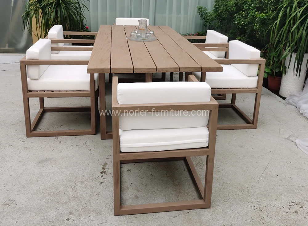 Outdoor Teak Wood Sets Restaurant Dining Set