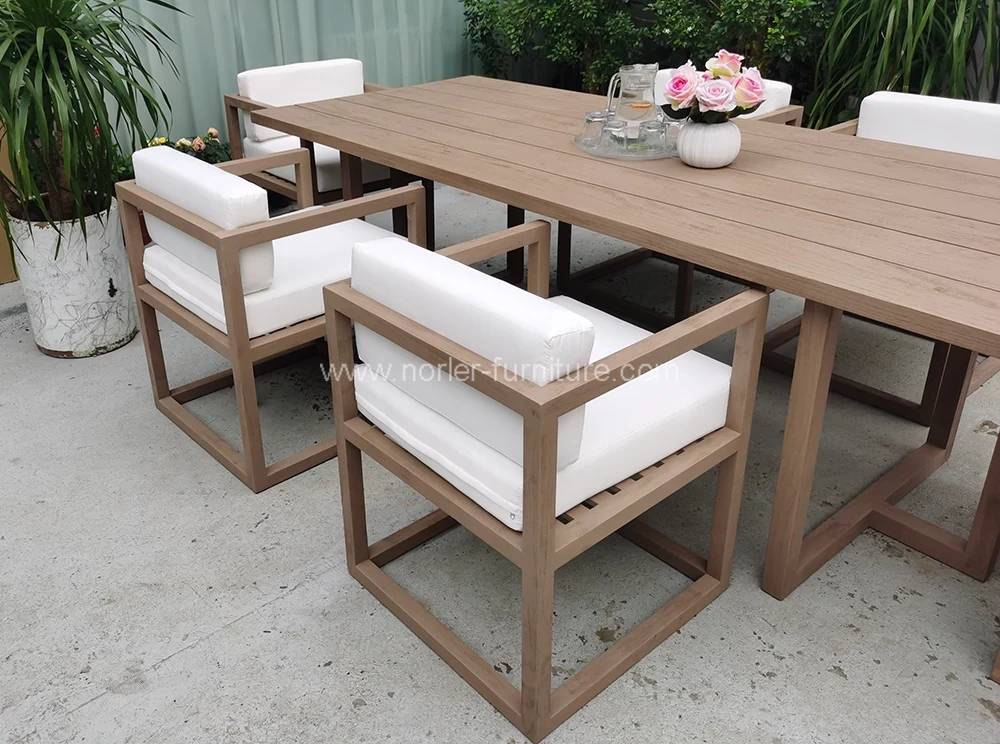 Outdoor Teak Wood Sets Restaurant Dining Set