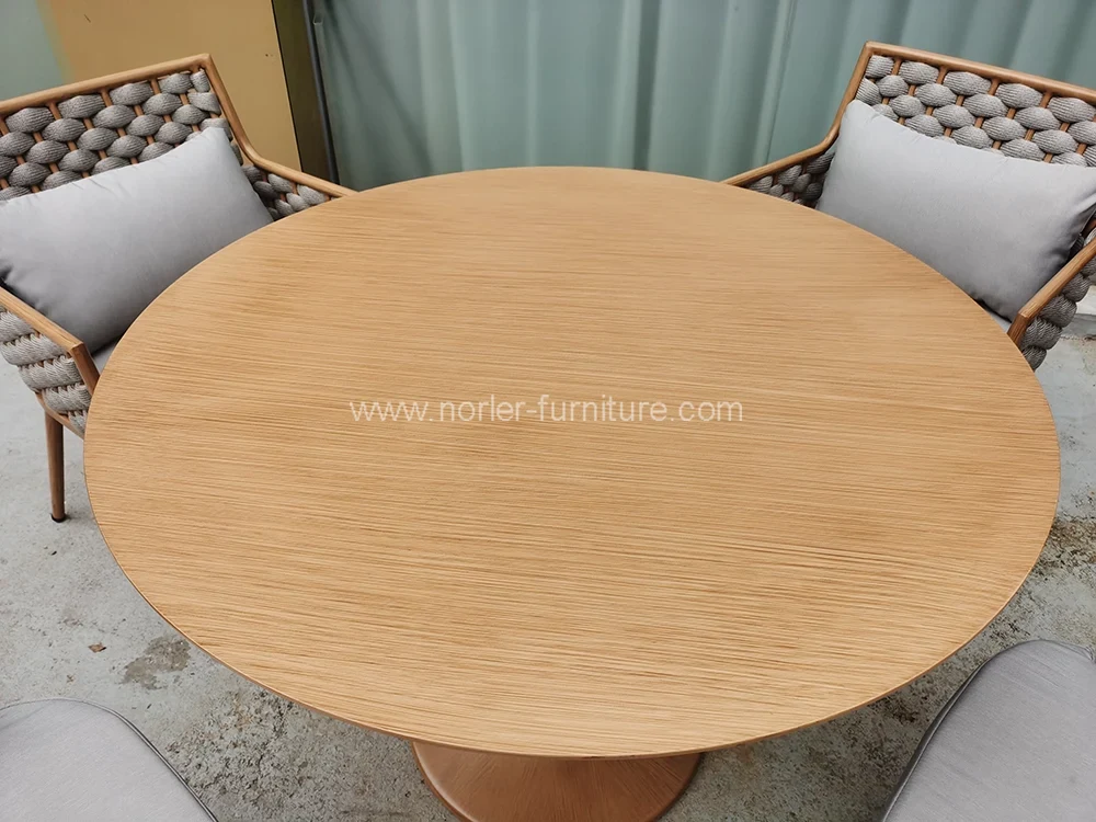 Outdoor Aluminum Rope Weaving Dining Set